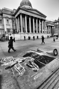 Trafalgar Square Street Art Dante3de