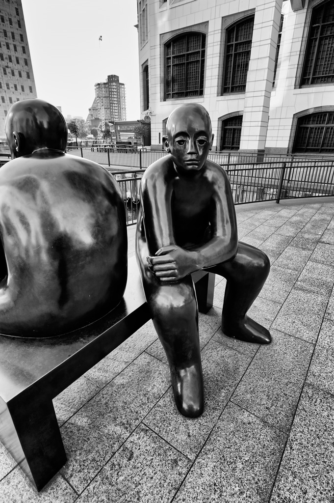 Canary Wharf Statues, London