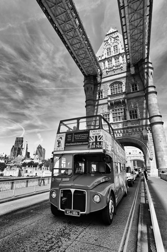 Routemaster on Tower Bridge
